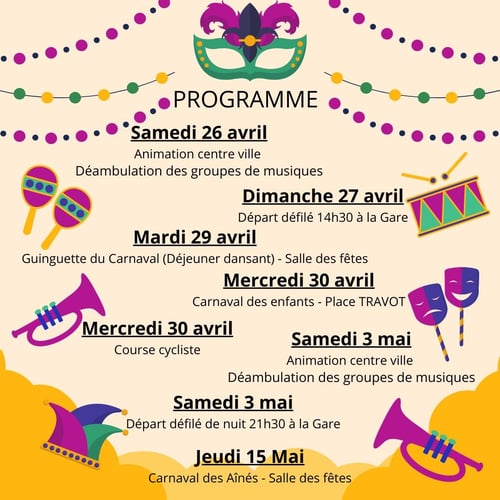 programme du Carnaval de Cholet 2025