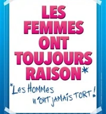 Les femmes ont toujours raison, les hommes n'ont jamais tort !