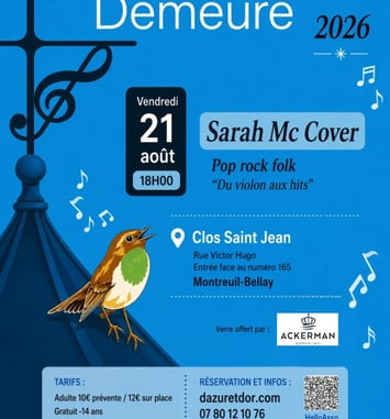 Musique en la Demeure : Sarah Mc Cover