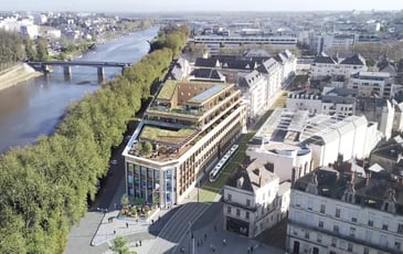 Visite du bâtiment Molière - siège rénové du Crédit Mutuel Anjou